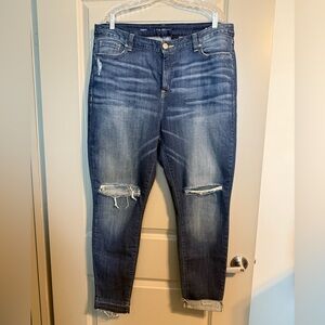 Lane Bryant Distressed Ankle Jeans in Blue